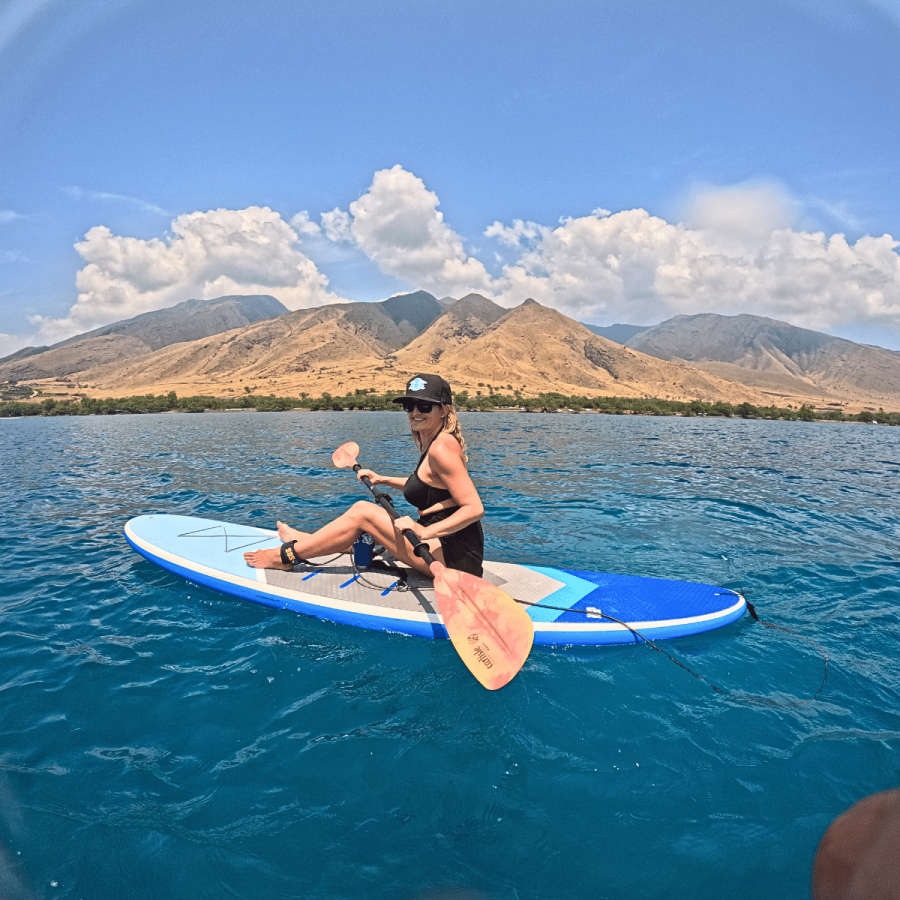 Explore Maui Coastline with Ease - Sit Down Paddle Board Rental - Kayak Style - Auntie Snorkel Maui